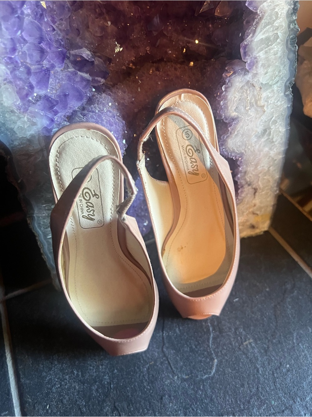 Women’s Peep-Toe Slingback Pumps in Light Pink size 5 - Picture 4 of 7